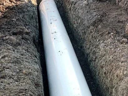 Stormwater and sewer pipe connection work on residential property